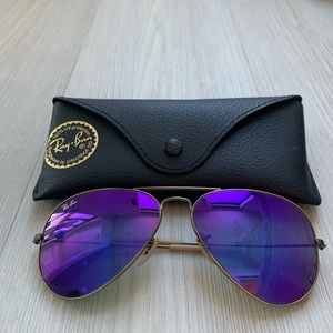 Purple aviator Ray-Ban authentic